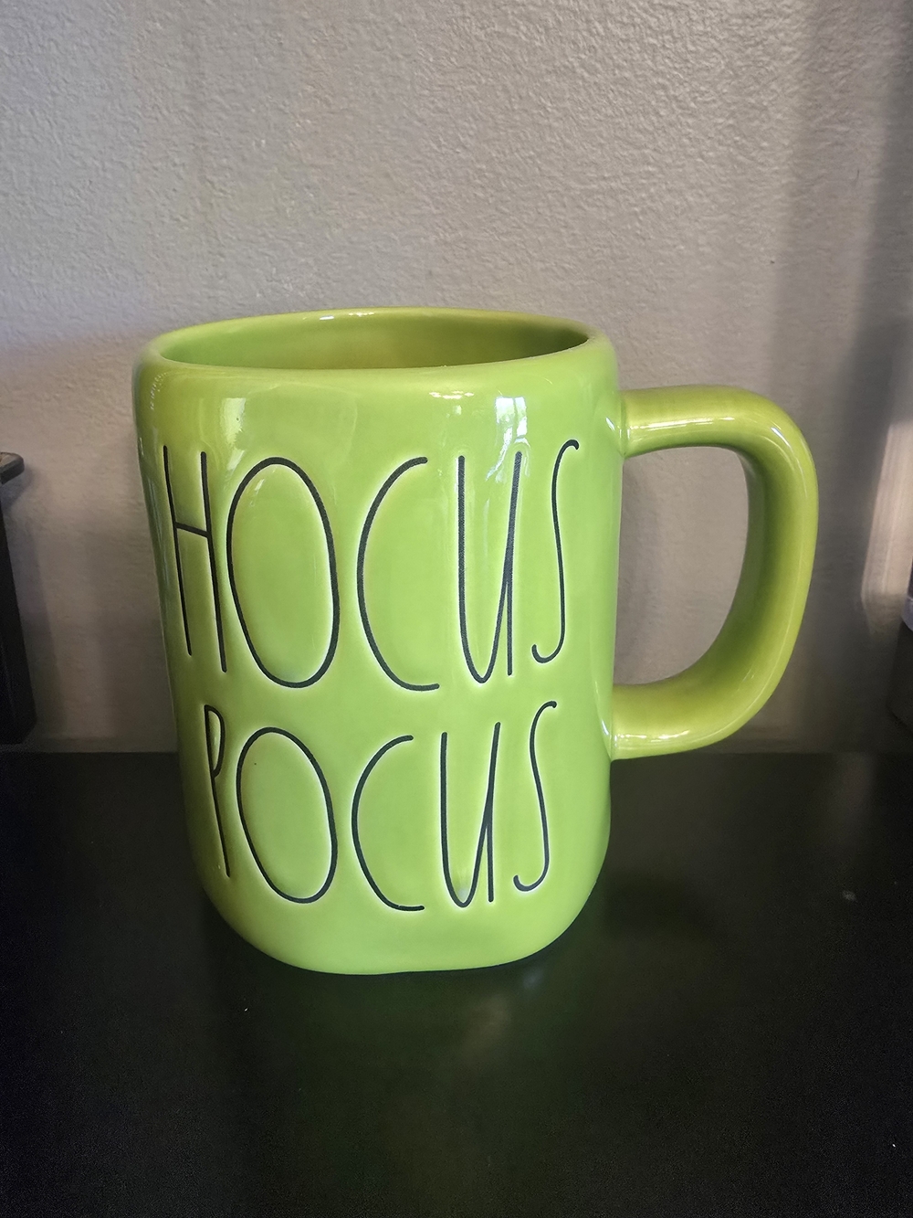 Rae Dunn HOCUS POCUS Ceramic Mug in Bright Green